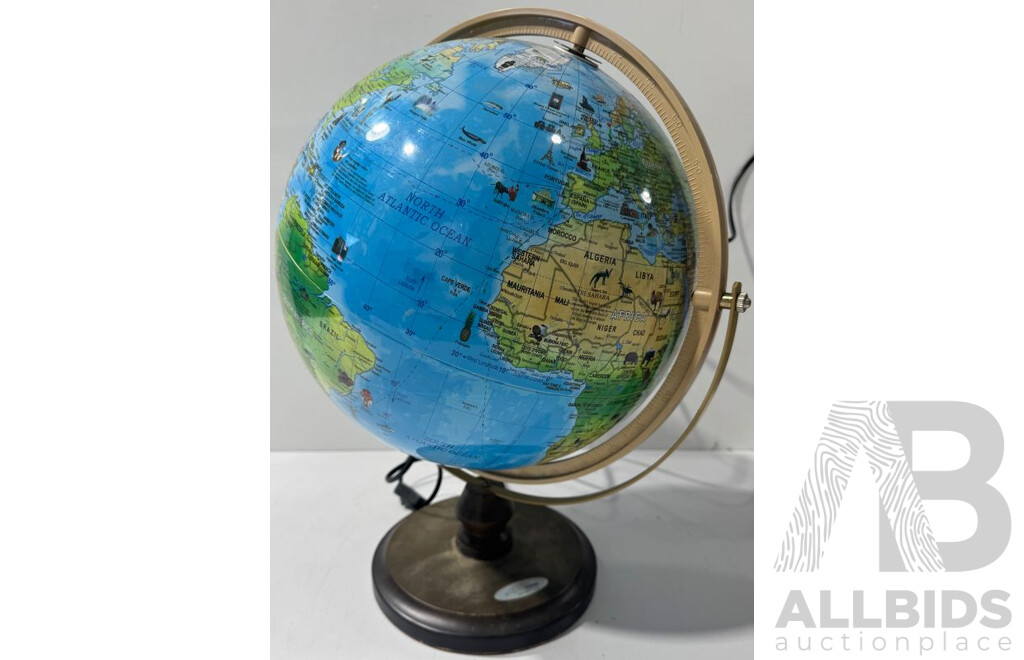 World Globe by Seojeanglobe, on Wooden Base