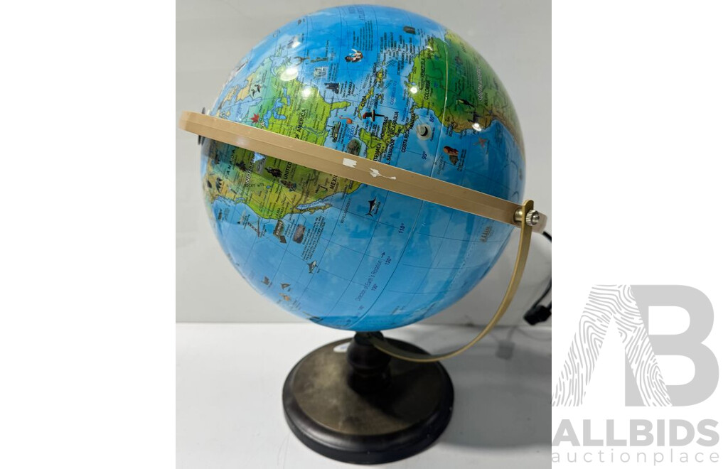 World Globe by Seojeanglobe, on Wooden Base