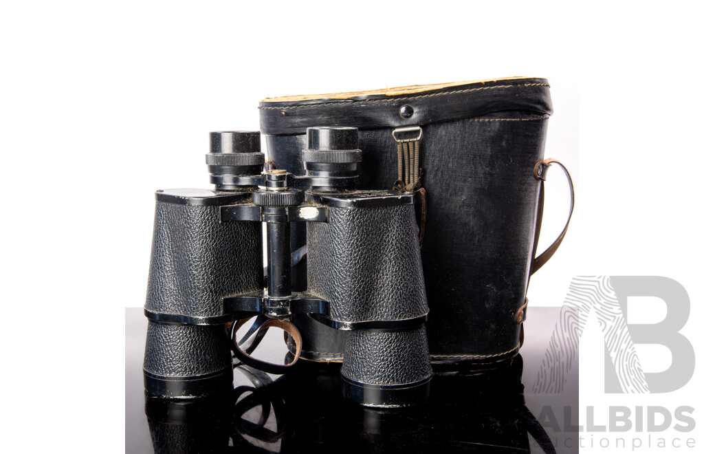 Vintage Set Wilger 7 X 50 Coated Optic Field Binoculars, Number 95468