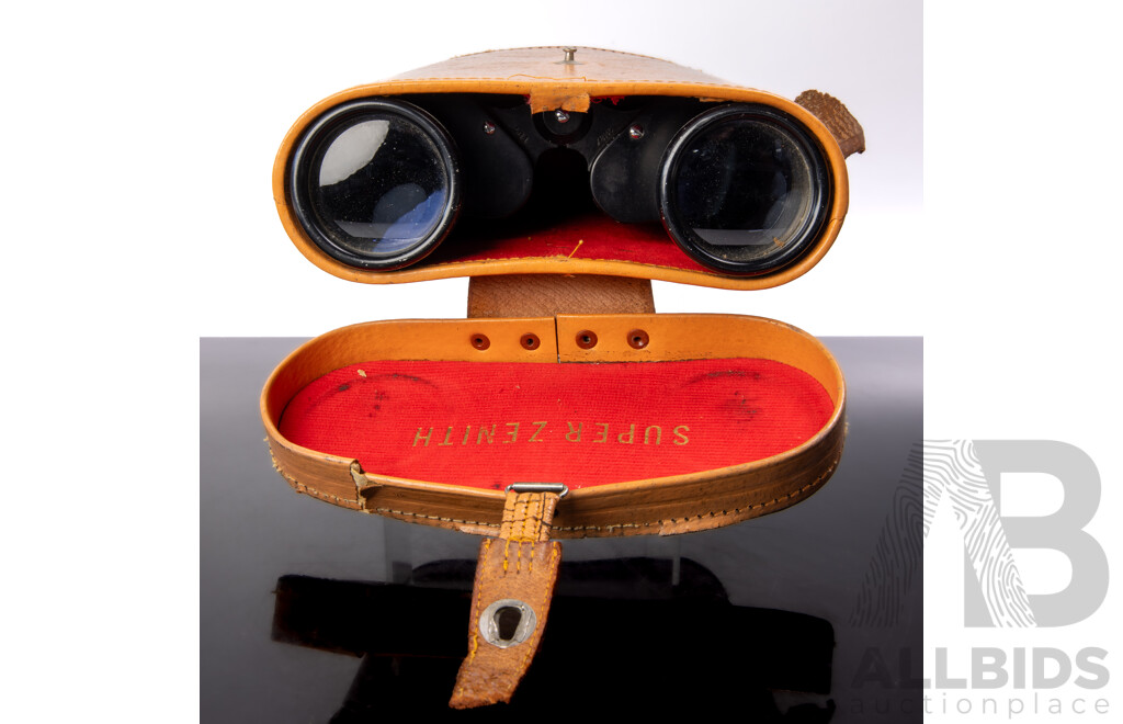 Vintage Set Supe Zenith 16 X 50 Coated Optic, Field 3.5 Degrees,  Field Binoculars, Number 41228