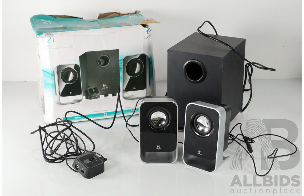 Logitech is 21 Stereo Speakers and Subwoofer, Logitech Z240 Pair Multimedia Speakers, Both in Original Boxes