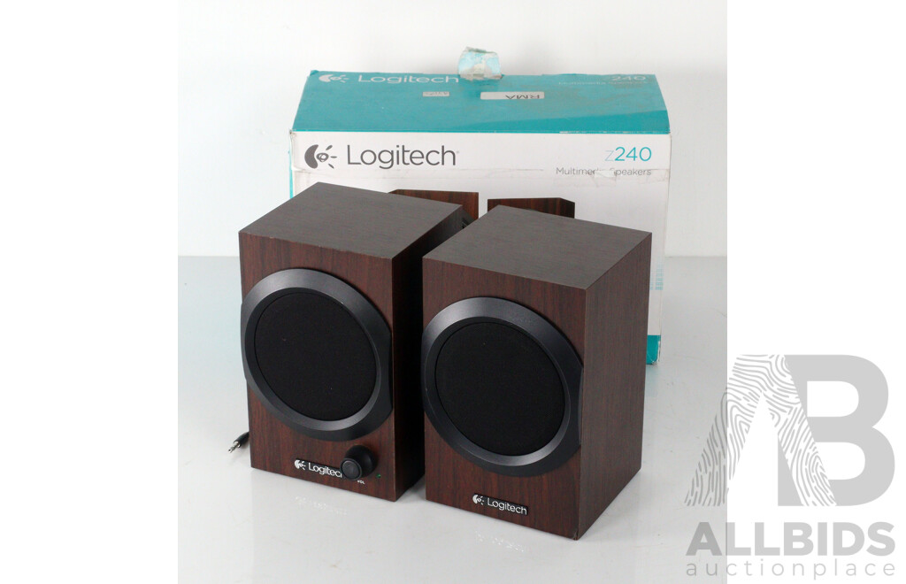 Logitech is 21 Stereo Speakers and Subwoofer, Logitech Z240 Pair Multimedia Speakers, Both in Original Boxes