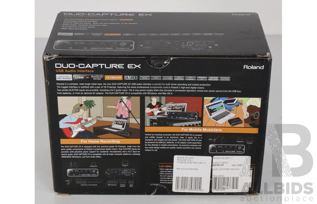 Roland Duo Capture EX USB Audio Interface, in Original Box
