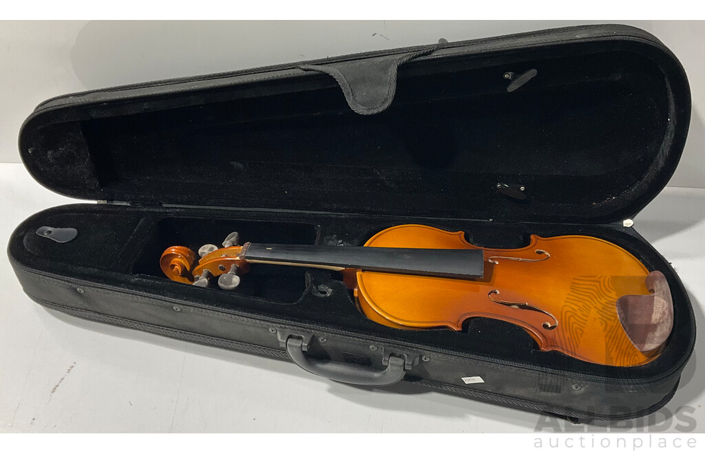 Unnamed Wooden Violin in Hard Case