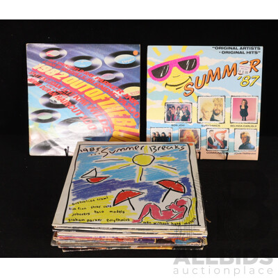 Collection Approx 23 Vintage Vinyl LPs, Including The Angels, Multiple 1980s Hits Compilations, Billy Idol, Film Soundtracks and More