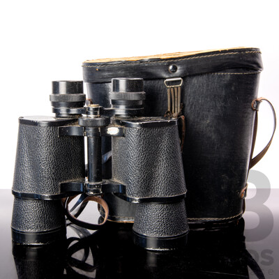 Vintage Set Wilger 7 X 50 Coated Optic Field Binoculars, Number 95468