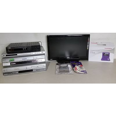 Quantity of Electronic Equipment Including Sanyo 55cm LCD TV, Panasonic Superdrive Hi-Fi Stereo and More