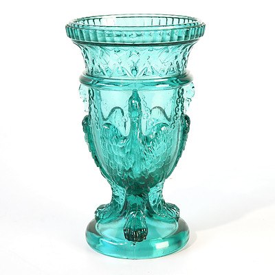 Victorian Pressed Glass 'Gryphon' Vase  by Edward Moore