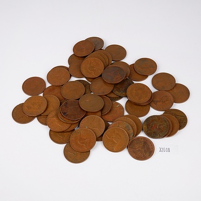 Collection of Australian 1950's and 1960s Pennies