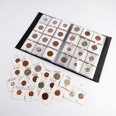Substantial Great Britain Coin Album, New Pence, From Half Pence to Two Pounds, 1971-1999