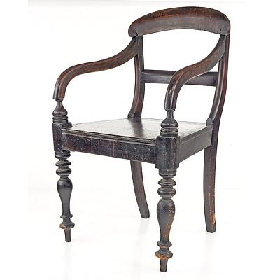 Australian Colonial Cedar Carver Chair, Mid 19th Century