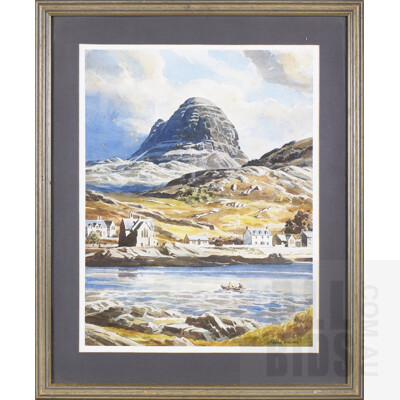John Fielder (20th Century, British), Untitled (Scottish Landscape), Watercolour, 45 x 35 cm 