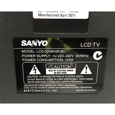Sanyo LCD-32XR10F(B) 32 Inch LCD TV