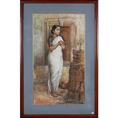Antonio Xavier Trindade (India 1870-1935) Hindu Bride 1916, Watercolour
