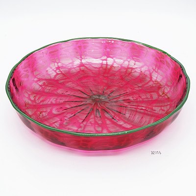 Rare Loetz Titania Genre Cased Glass Bowl Circa 1905