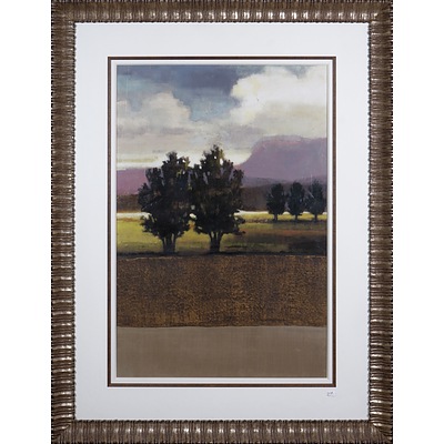 A Pair of Large Decorative Framed Photographic Prints of Landscape Scenes (2)
