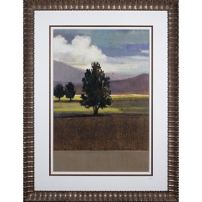 A Pair of Large Decorative Framed Photographic Prints of Landscape Scenes (2)