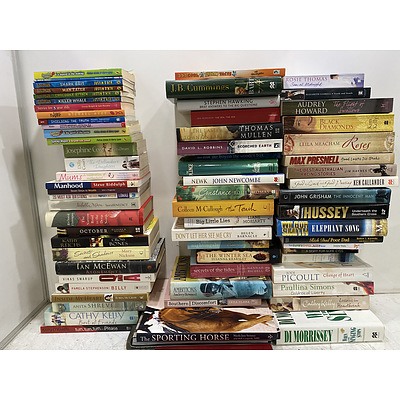 Palette Lot Of Assorted Novels, Sporting Books, Documentaries and Science Textbooks