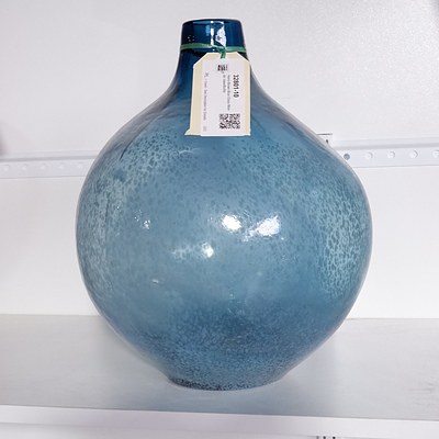 Hand Blown Blue Glass Midnite Vase/Bottle
