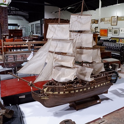 Large Hand Crafted Model Ship 'Pandora' on Stand
