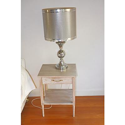 Pair of Vintage Chrome Plated Table Lamps