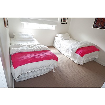 A Pair of Single Bed Ensembles (Linen Not Included)