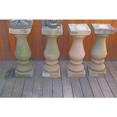 Four Terracotta Pedestals
