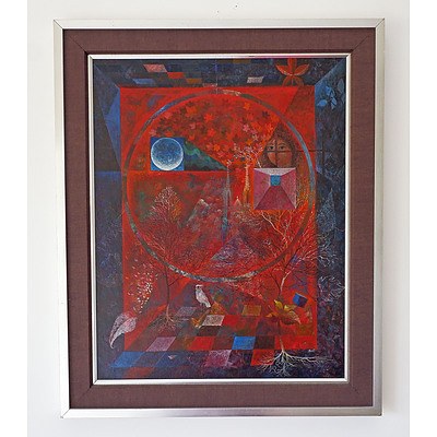 Aart Van Ewijk (1912-1992), The Four Seasons, Oil on Board