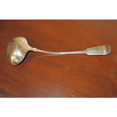 Large Victorian James Dixon and Sons Silver Plated Ladle
