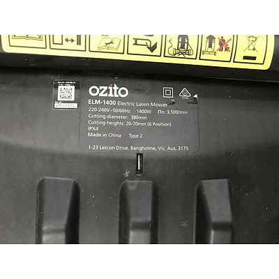 Ozito 1400W Electric Lawnmower