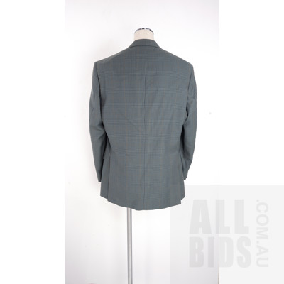 Anthony Squires Woolmark Blend Green Navy Houndstooth Check Blazer/Jacket