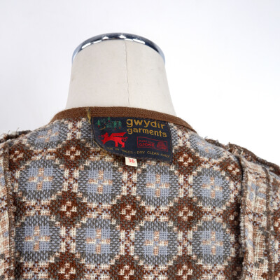 Vintage Welsh Woollen Set by Llyswen Welsh Craft Center - Skirt, Vest, Sleeveless Jacket with Removeable Cape Piece