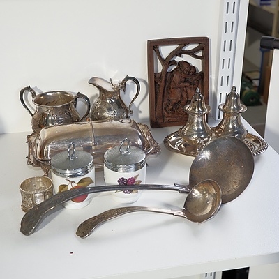 Group of Vintage Silver Plate and Collectables
