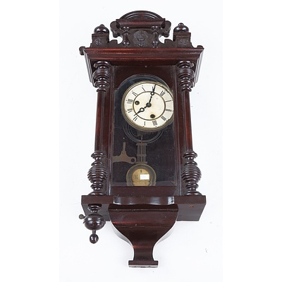 Antique Timber Cased Wall Clock