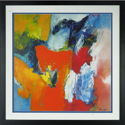 A Framed Abstract Reproduction Print