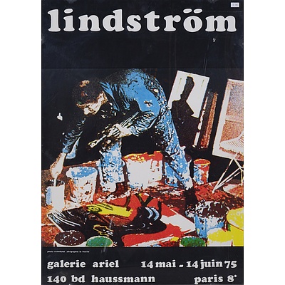 Bengt Lindstrom (Swedish 1925-2008) Exhibition Poster 1975
