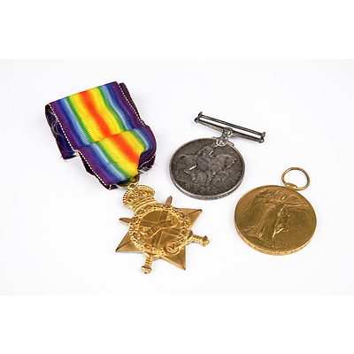 WW I Medal and Australian and British Medallions