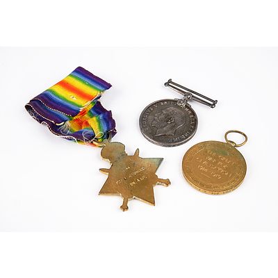 WW I Medal and Australian and British Medallions
