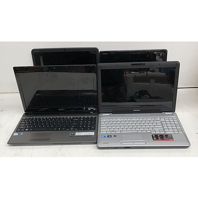 Assorted Laptops for Spare Parts - Lot of Four