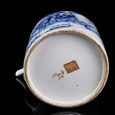 Large Antique Chinese Blue and White Teapot and Cover, Late 19th/Early 20th Century
