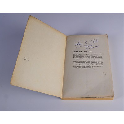 Signed Arthur C Clarke, The Treasure of the Great Reef, Ballantine Books, New York, 1974, Paperback