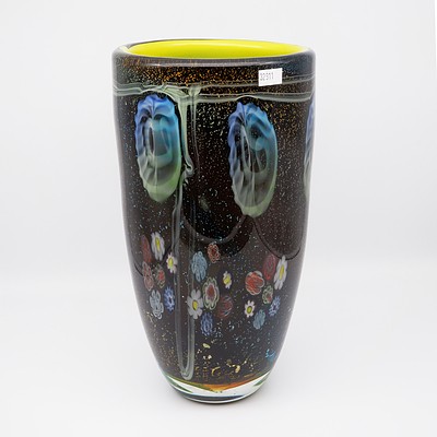 Large Contemporary Murano Style Glass Vase