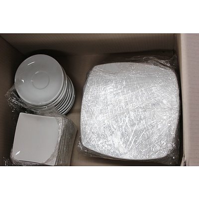 Selection of Commercial Crockery, Glassware, Serving Trays, Jugs and Cutlery