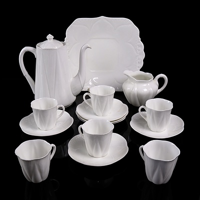 Shelley Dainty White Porcelain Coffee Service
