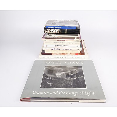 Quantity of Books Relating to American Art Including Ansell Adams, Yosemite and the ranges of Light, Being a Photographer by Yann Arthus-Bertrand and More
