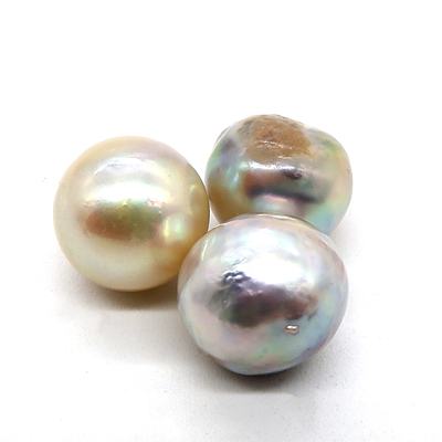 Three Undrilled Cultured Pearls