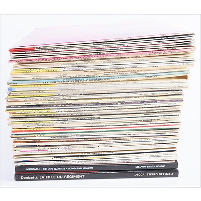 Quantity of Approximately 70 Vinyl Records of Mostly Classical Music