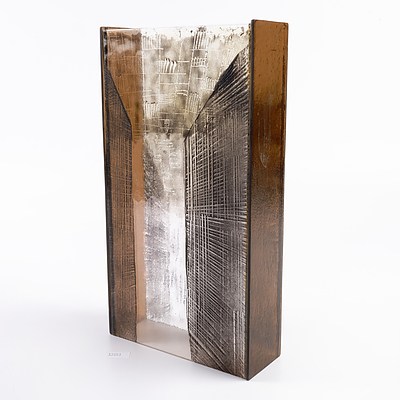 Ruth Oliphant Studio Glass 'Untitled 3 - Alleyway Series' 2008 - Fused and Carved Glass