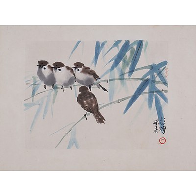 Four Chinese Prints Featuring Insects and Birds (4)