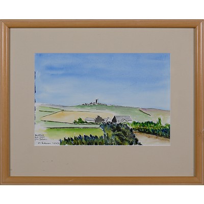 St Buryan, England, Watercolour and Ink